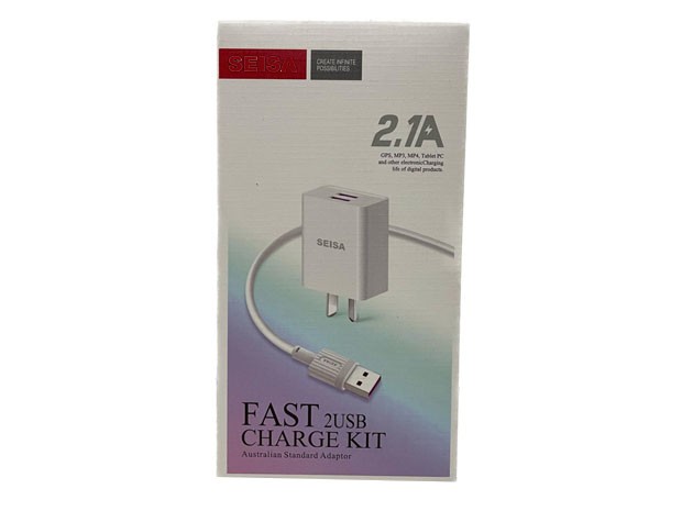 &+ CARGADOR CELULAR TIPO IPHONE 2.1A 1 USB DESMONTABLE T-C02 IP